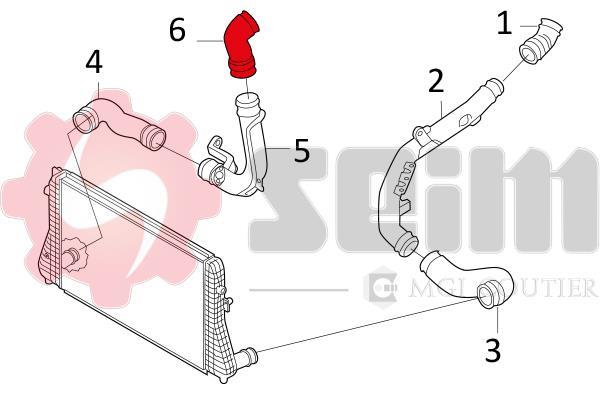 Durite de turbocompresseur (Durite de turbo) SEIM ref. 981047