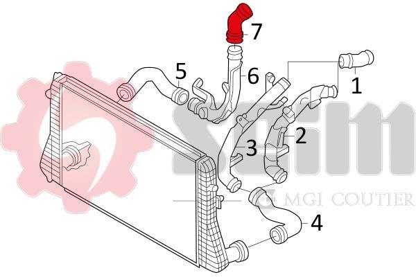 Durite de turbocompresseur (Durite de turbo) SEIM ref. 981047