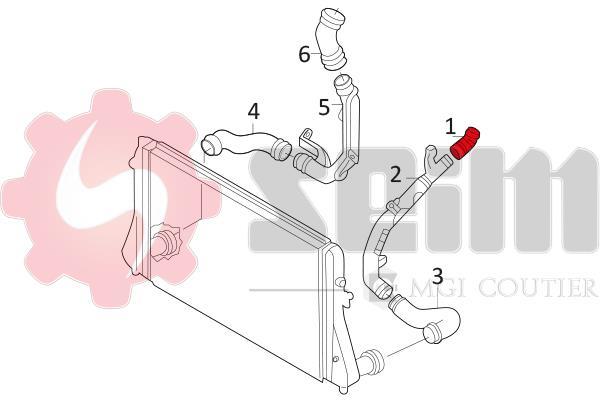 Durite de turbocompresseur (Durite de turbo) SEIM 981048