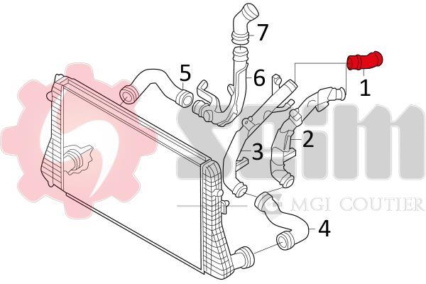 Durite de turbocompresseur (Durite de turbo) SEIM 981048