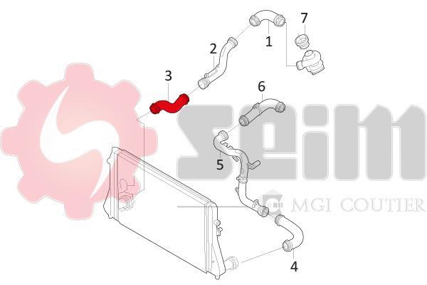 Durite de turbocompresseur (Durite de turbo) SEIM 981049