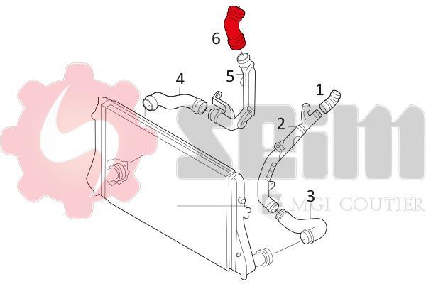 Durite de turbocompresseur (Durite de turbo) SEIM ref. 981051