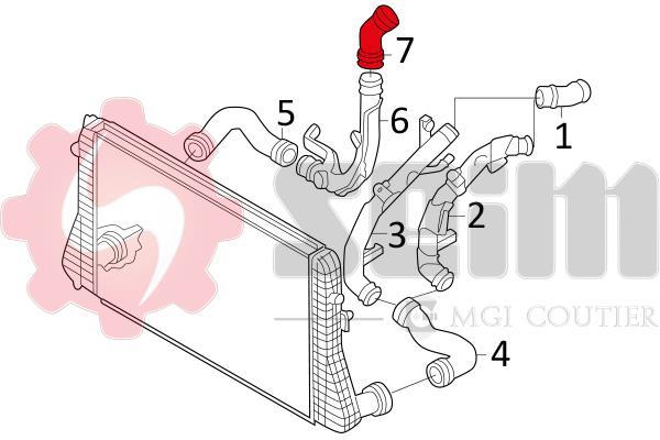 Durite de turbocompresseur (Durite de turbo) SEIM ref. 981051