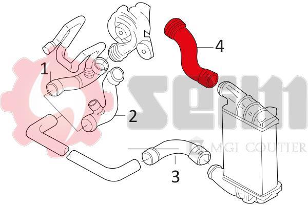 Durite de turbocompresseur (Durite de turbo) SEIM 981052