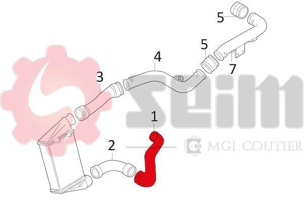 Durite de turbocompresseur (Durite de turbo) SEIM 981053