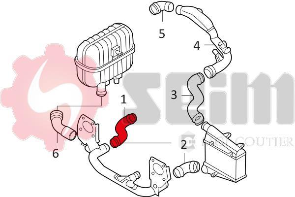 Durite de turbocompresseur (Durite de turbo) SEIM 981054