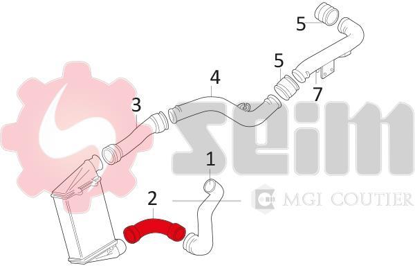 Durite de turbocompresseur (Durite de turbo) SEIM 981055