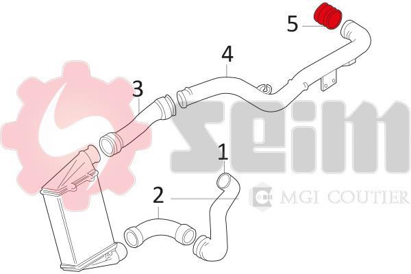 Durite de turbocompresseur (Durite de turbo) SEIM ref. 981056