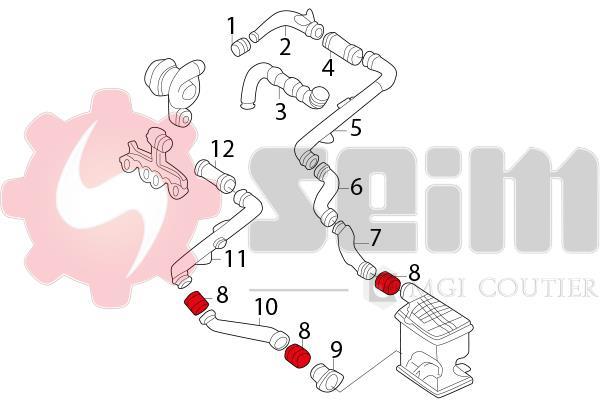 Durite de turbocompresseur (Durite de turbo) SEIM ref. 981056