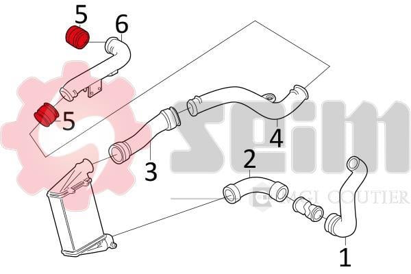 Durite de turbocompresseur (Durite de turbo) SEIM 981057