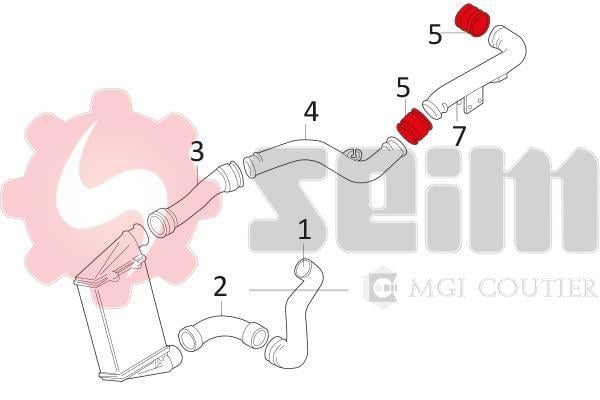 Durite de turbocompresseur (Durite de turbo) SEIM 981057
