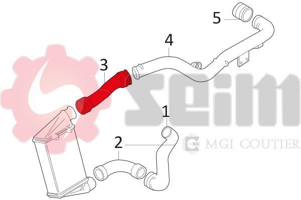 Durite de turbocompresseur (Durite de turbo) SEIM 981058