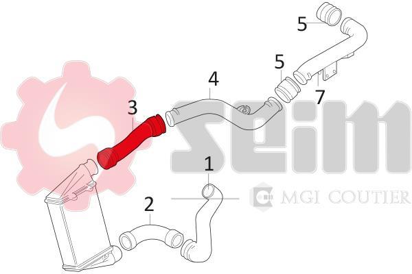 Durite de turbocompresseur (Durite de turbo) SEIM 981058