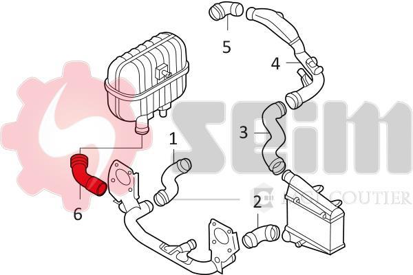 Durite de turbocompresseur (Durite de turbo) SEIM 981060