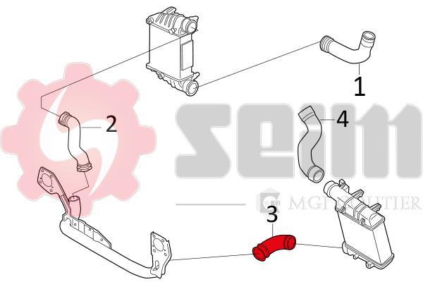 Durite de turbocompresseur (Durite de turbo) SEIM ref. 981067