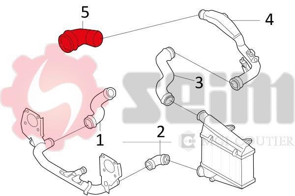 Durite de turbocompresseur (Durite de turbo) SEIM 981072