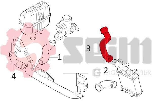 Durite de turbocompresseur (Durite de turbo) SEIM ref. 981074
