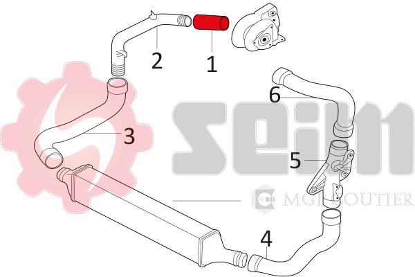 Durite de turbocompresseur (Durite de turbo) SEIM ref. 981078