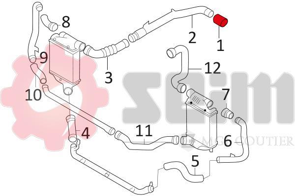 Durite de turbocompresseur (Durite de turbo) SEIM ref. 981078