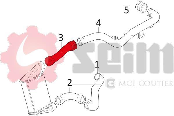 Durite de turbocompresseur (Durite de turbo) SEIM 981080
