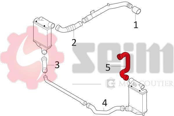 Durite de turbocompresseur (Durite de turbo) SEIM 981085