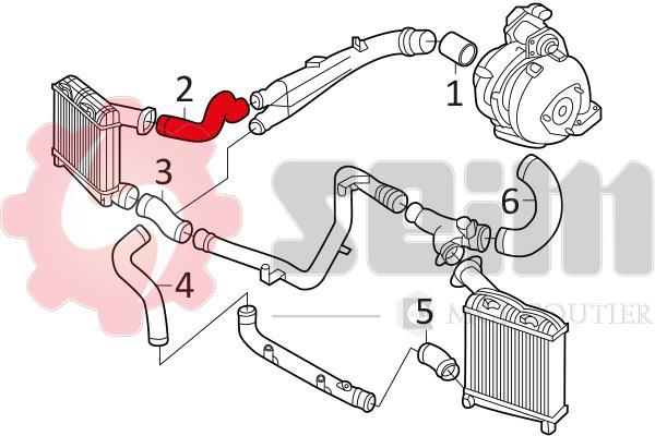 Durite de turbocompresseur (Durite de turbo) SEIM 981087