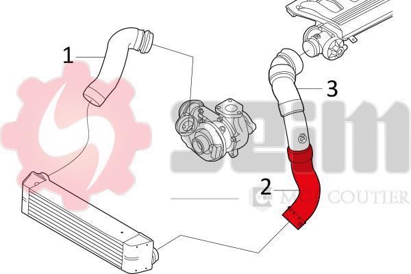 Durite de turbocompresseur (Durite de turbo) SEIM 981088
