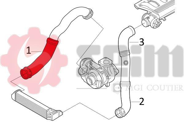 Durite de turbocompresseur (Durite de turbo) SEIM 981094