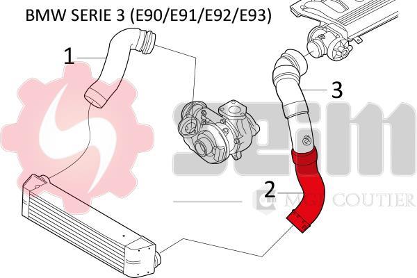 Durite de turbocompresseur (Durite de turbo) SEIM 981097
