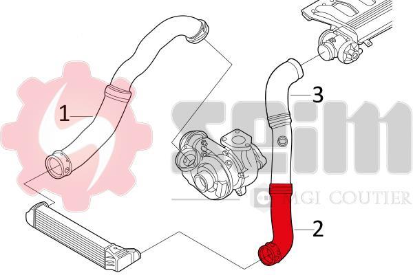 Durite de turbocompresseur (Durite de turbo) SEIM 981098