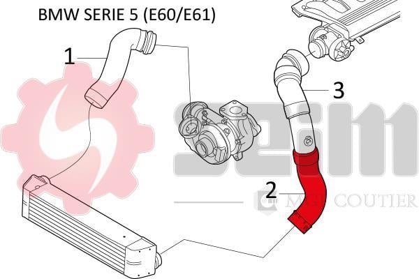 Durite de turbocompresseur (Durite de turbo) SEIM 981105