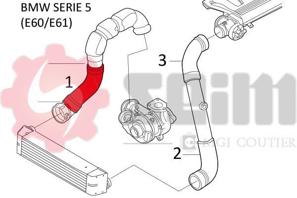 Durite de turbocompresseur (Durite de turbo) SEIM 981106