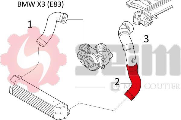 Durite de turbocompresseur (Durite de turbo) SEIM 981111