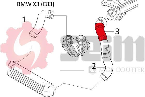 Durite de turbocompresseur (Durite de turbo) SEIM 981112