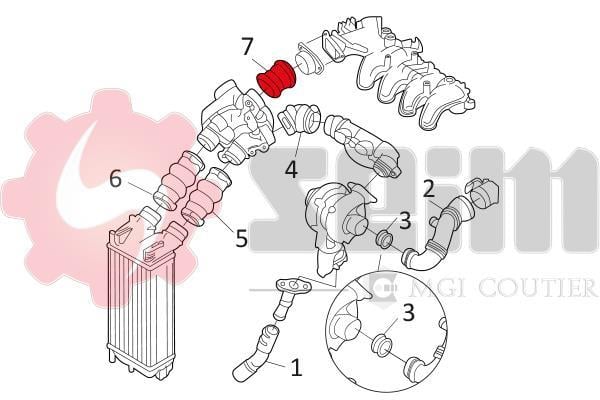 Durite de turbocompresseur (Durite de turbo) SEIM 981114