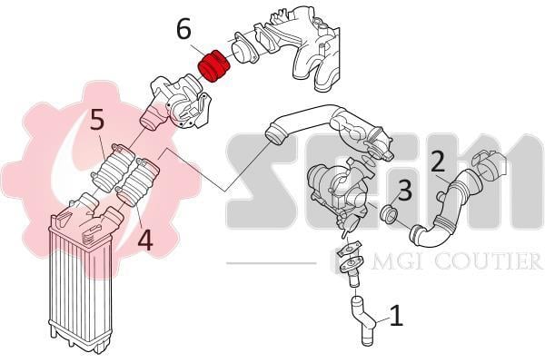 Durite de turbocompresseur (Durite de turbo) SEIM ref. 981115