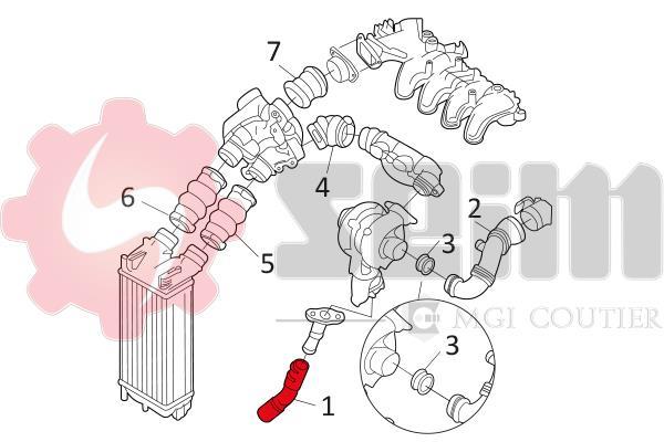 Durite de turbocompresseur (Durite de turbo) SEIM 981119