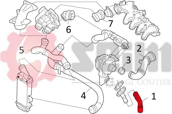 Durite de turbocompresseur (Durite de turbo) SEIM 981119