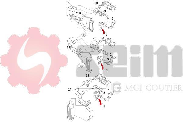 Durite de turbocompresseur (Durite de turbo) SEIM 981119