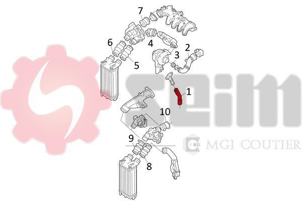 Durite de turbocompresseur (Durite de turbo) SEIM 981119