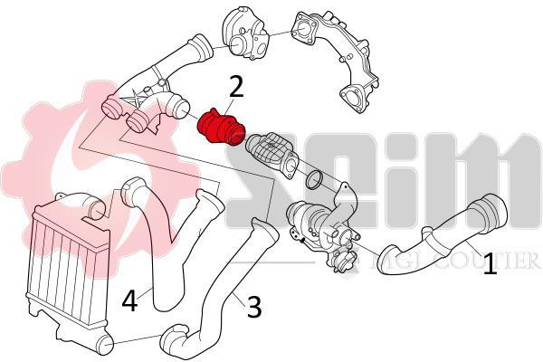 Durite de turbocompresseur (Durite de turbo) SEIM ref. 981121
