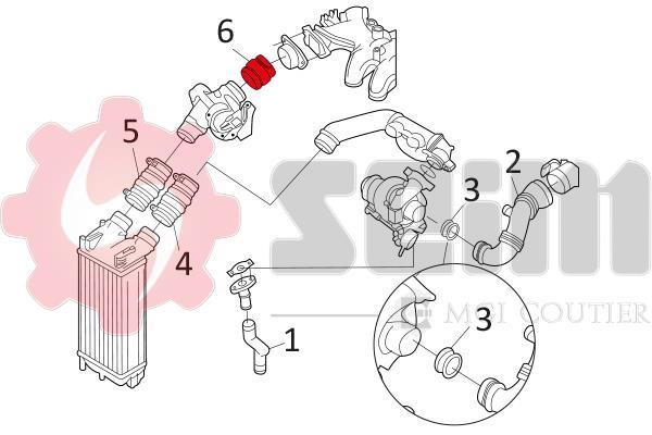 Durite de turbocompresseur (Durite de turbo) SEIM ref. 981122