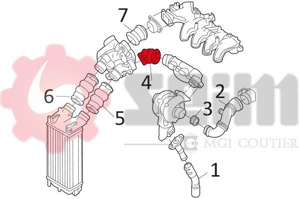 Durite de turbocompresseur (Durite de turbo) SEIM ref. 981122