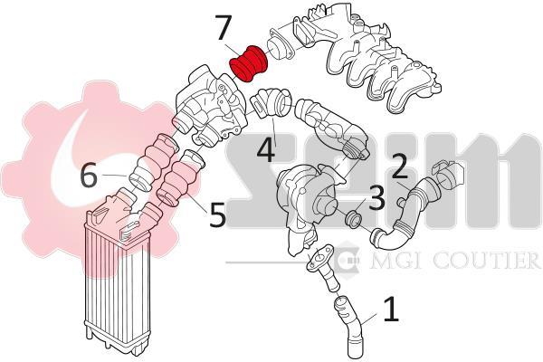 Durite de turbocompresseur (Durite de turbo) SEIM ref. 981122
