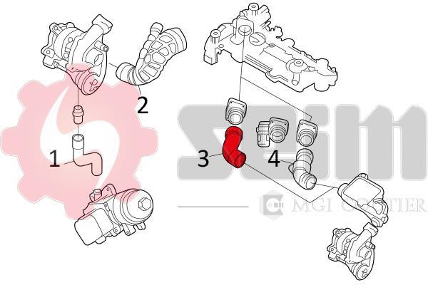Durite de turbocompresseur (Durite de turbo) SEIM ref. 981127