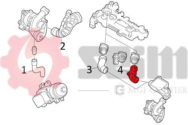 Durite de turbocompresseur (Durite de turbo) SEIM ref. 981127