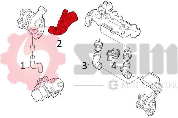 Durite de turbocompresseur (Durite de turbo) SEIM ref. 981128