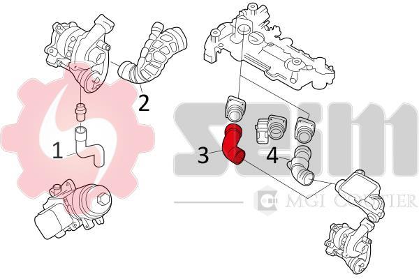 Durite de turbocompresseur (Durite de turbo) SEIM 981129