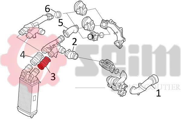 Durite de turbocompresseur (Durite de turbo) SEIM 981131