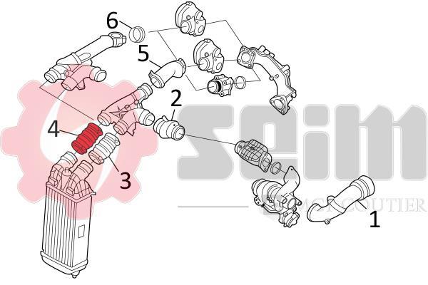 Durite de turbocompresseur (Durite de turbo) SEIM 981131